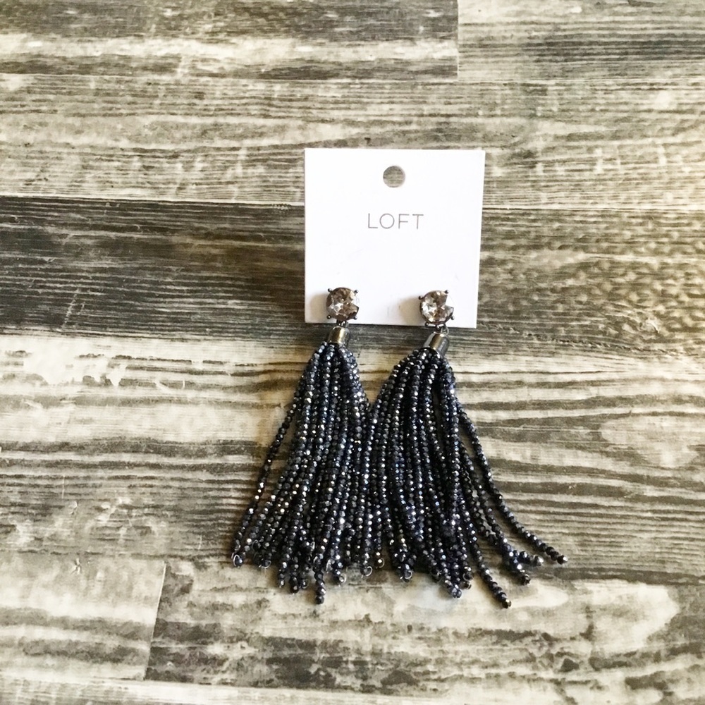 Loft Earrings Beaded Dangle New